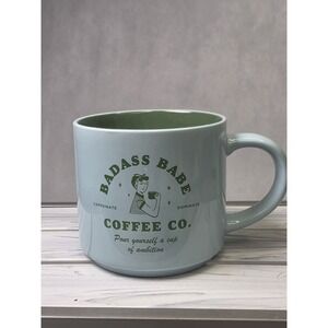 Elum Home Coffee Cup Mug Aqua Blue Green Large 3.25" × 3.25" Collectable, Gift